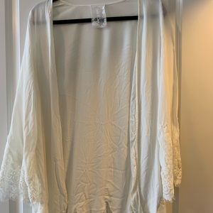 White cover up kimono